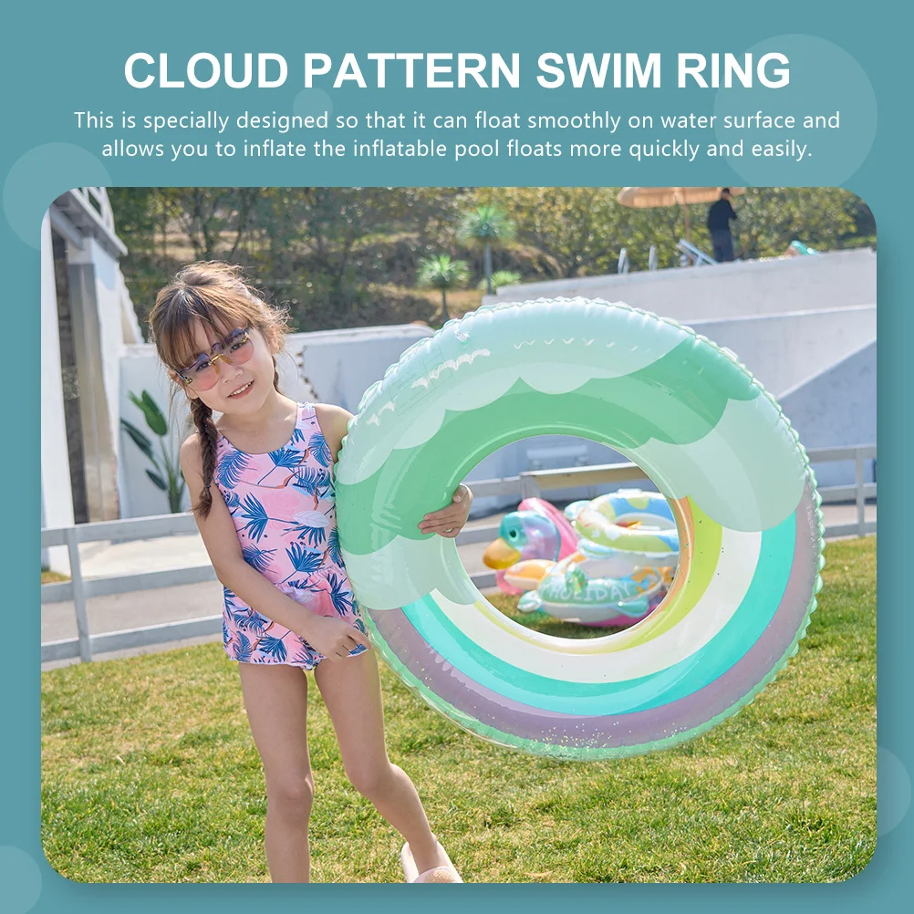 Sequin Swim Ring Cloud Pattern Portable Inflatable Pool Floating Summer Water Outdoor Safe Swimming Accessory Colorful Design
Sequin Swim Ring Cloud Pattern Portable Inflatable Pool Floating Summer Water Outdoor Safe Swimming Accessory Colorful Design