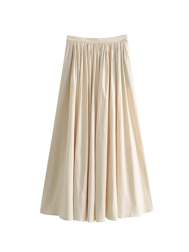 Vintage Mid Waist A-Line Female Chic Lady Skirts Women Fashion Solid Pleated Front Slit Midi Skirt
Vintage Mid Waist A-Line Female Chic Lady Skirts Women Fashion Solid Pleated Front Slit Midi Skirt