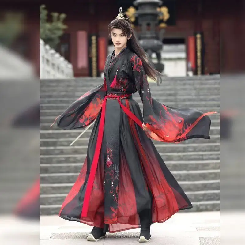 Dark Black Red Diabolism Hanfu Original Upgraded Anime Game Wuxia Costume Boys Halloween Comic Cosplay Clothing Full Set Large
Dark Black Red Diabolism Hanfu Original Upgraded Anime Game Wuxia Costume Boys Halloween Comic Cosplay Clothing Full Set Large