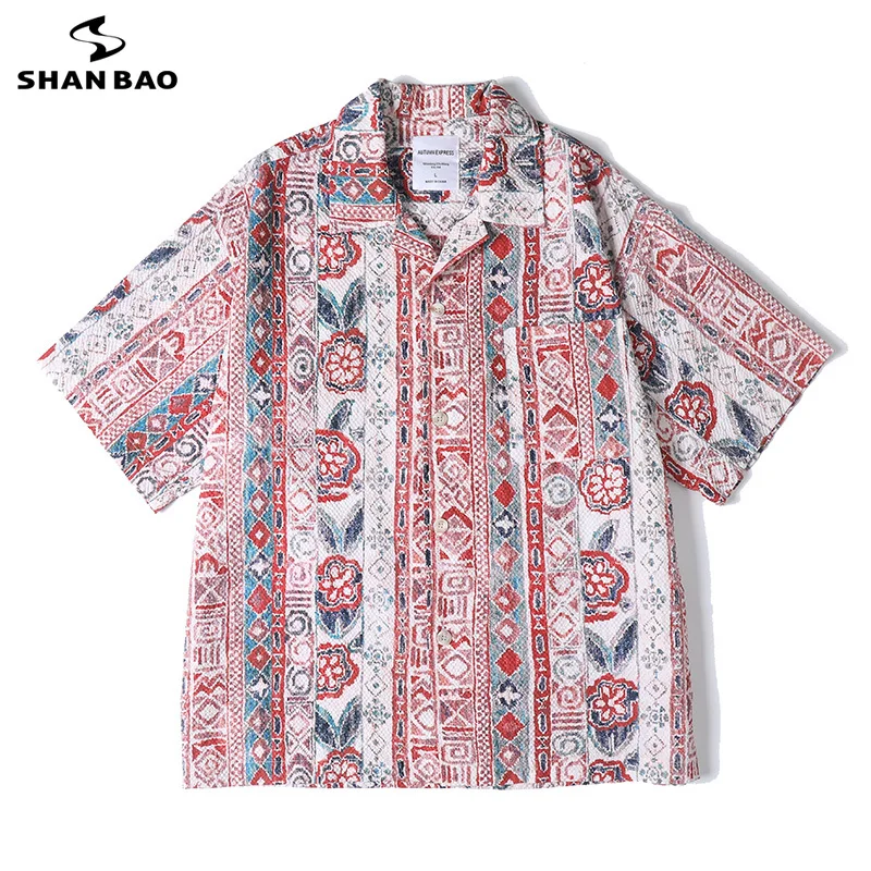 SHAN BAO 2026 Summer Brand Ethnic Style Digital Print Men's Cuban Collar Short Sleeve Shirt Beach Vacation Y2K Loose Shirt
SHAN BAO 2026 Summer Brand Ethnic Style Digital Print Men's Cuban Collar Short Sleeve Shirt Beach Vacation Y2K Loose Shirt