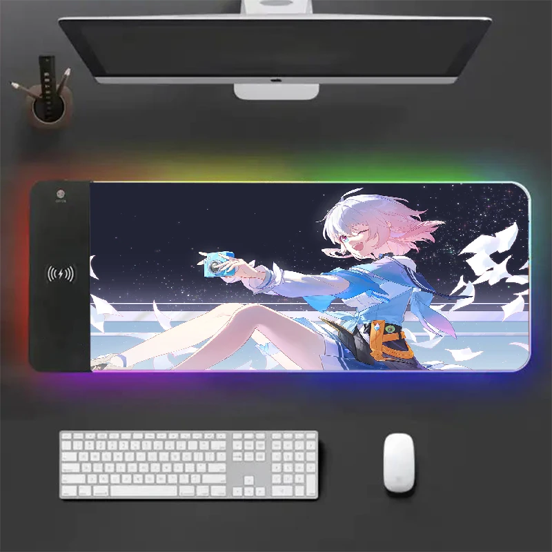 Wireless Charging Mouse Pad With Backlight 15W Wireless Charger Honkai Star Rail Gamer Keyboard Anime Gaming Setup Accessories
Wireless Charging Mouse Pad With Backlight 15W Wireless Charger Honkai Star Rail Gamer Keyboard Anime Gaming Setup Accessories