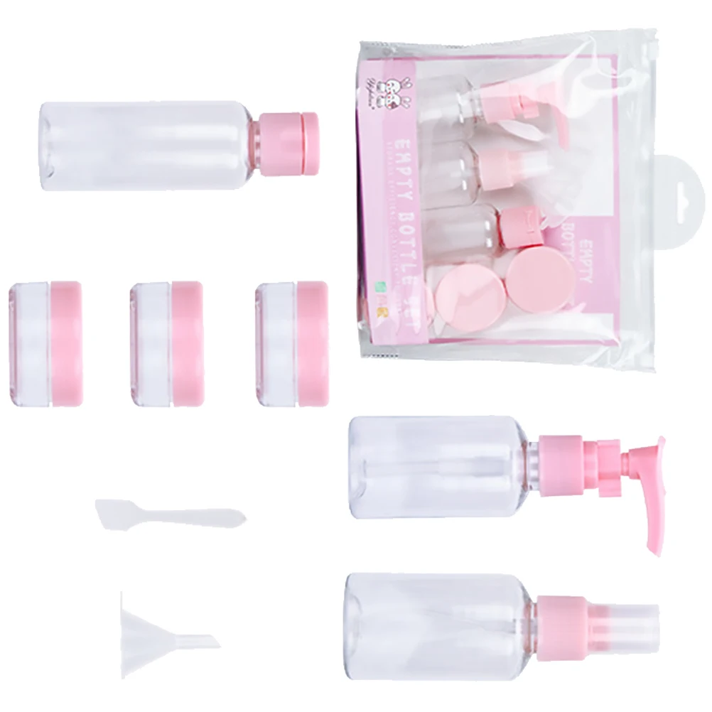 Refillable Travel Bottles Set Spray Pump Liquid Containers Toiletry Dispenser Mini Size Reusable Plastic
Refillable Travel Bottles Set Spray Pump Liquid Containers Toiletry Dispenser Mini Size Reusable Plastic