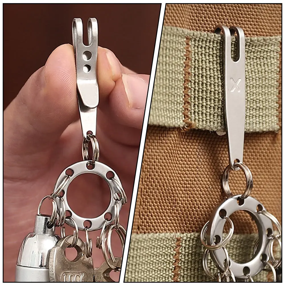 2Pcs Key Ring Money Clip Set Stainless Steel Durable Outdoor Pendant Hanging Buckle Strong Capacity Climbing Accessories
2Pcs Key Ring Money Clip Set Stainless Steel Durable Outdoor Pendant Hanging Buckle Strong Capacity Climbing Accessories