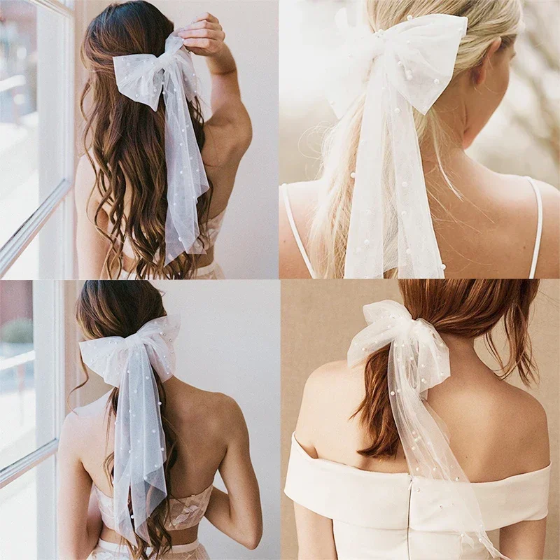 1Pcs Long Lady Wedding Oversize Bow Hairpin Girls Spring Clip Hair Accessory for Women White Net Yarn Bowknot Ribbon Hair Clip
1Pcs Long Lady Wedding Oversize Bow Hairpin Girls Spring Clip Hair Accessory for Women White Net Yarn Bowknot Ribbon Hair Clip