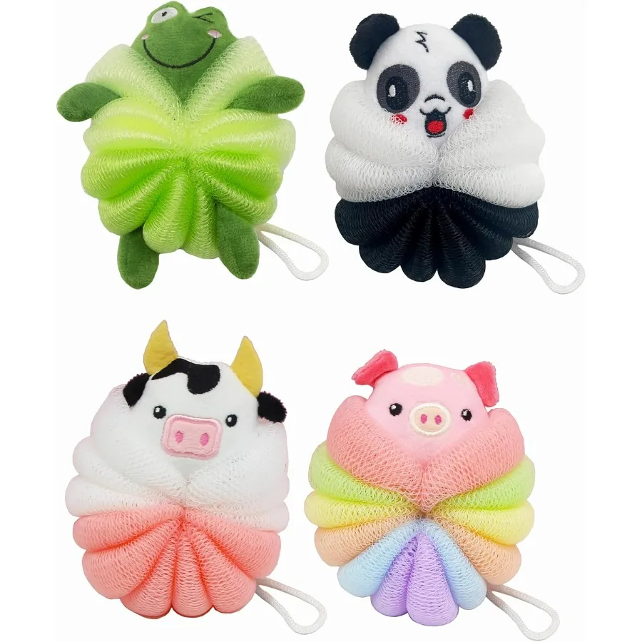 Animal Bath Sponges Gift Set for 4 Pack Cute Cartoon Shower Poufs Fun Toddler Bath Loofah Body Scrubber for Boys and Girls with
Animal Bath Sponges Gift Set for 4 Pack Cute Cartoon Shower Poufs Fun Toddler Bath Loofah Body Scrubber for Boys and Girls with