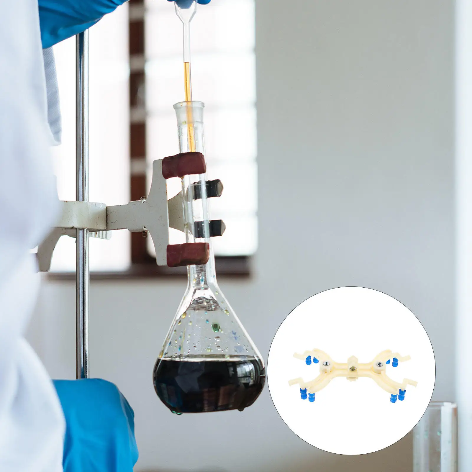 Burette Clamp Plastic Double Loaded Spring Secure Grip Lightweight Compact School Experiment Titration Clip Laboratory Fixator
Burette Clamp Plastic Double Loaded Spring Secure Grip Lightweight Compact School Experiment Titration Clip Laboratory Fixator