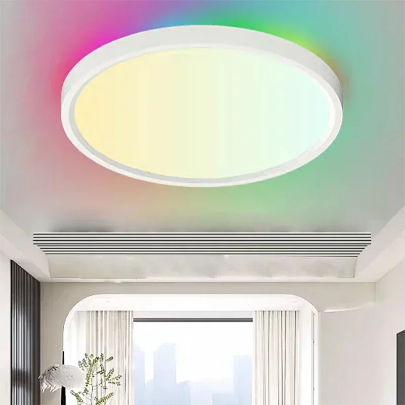 LED Modern Ceiling Light Minimalist RGB Ultra Thin Ambient Remote Control Back Glow Lamp For Living Room Bedroom Study Fixtures
LED Modern Ceiling Light Minimalist RGB Ultra Thin Ambient Remote Control Back Glow Lamp For Living Room Bedroom Study Fixtures