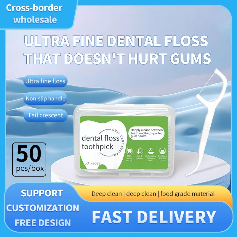 1 Box Portable Disposable Dental Floss Plastic Toothpick High-tension Dental Floss Stick Dental Floss Box Oral Care
1 Box Portable Disposable Dental Floss Plastic Toothpick High-tension Dental Floss Stick Dental Floss Box Oral Care