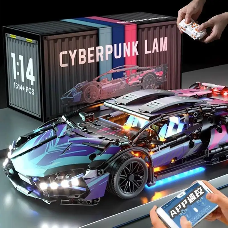 Rc Building Blocks Set, Remote Control Race Car Model, Cyberpunk Supercar Building Kit, Lamborghini Style 911, Stem Toy For Boy
Rc Building Blocks Set, Remote Control Race Car Model, Cyberpunk Supercar Building Kit, Lamborghini Style 911, Stem Toy For Boy