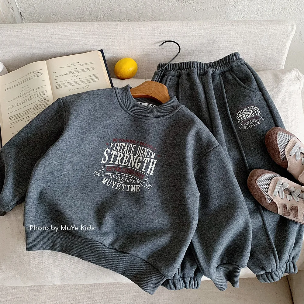 New Winter Infant Baby Boys Two Piece Set Letter Printed Thicken Warm Toddler Boys Sweatshirt+elastic Waist Kids Boy Jogger Pant
New Winter Infant Baby Boys Two Piece Set Letter Printed Thicken Warm Toddler Boys Sweatshirt+elastic Waist Kids Boy Jogger Pant