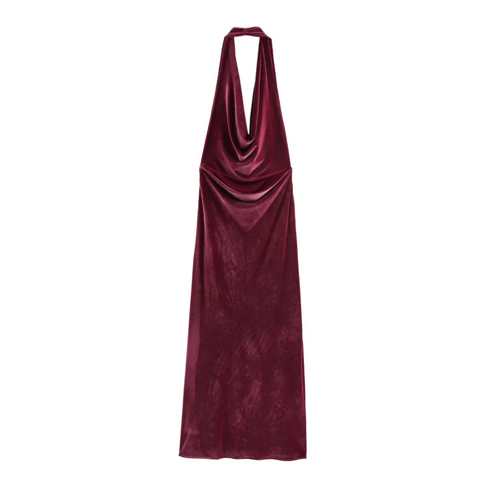 ZBZA Women's Sexy Backless Midi Dress Pleated Halter Neck Sexy Mid-waist Solid Slim A-line Evening Dress Spring Summer Chic Top
ZBZA Women's Sexy Backless Midi Dress Pleated Halter Neck Sexy Mid-waist Solid Slim A-line Evening Dress Spring Summer Chic Top
