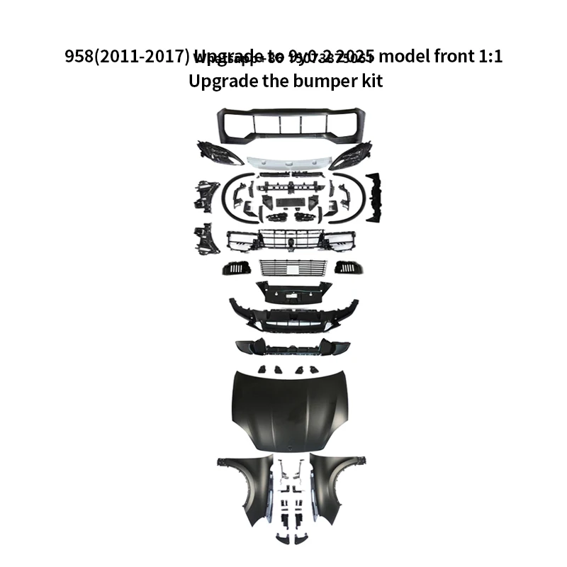 958 Upgrade 9y0.2 2025 Front Bumper 1:1-Piece Surround Kit Hood Headlights PP Material Easy Installation
958 Upgrade 9y0.2 2025 Front Bumper 1:1-Piece Surround Kit Hood Headlights PP Material Easy Installation