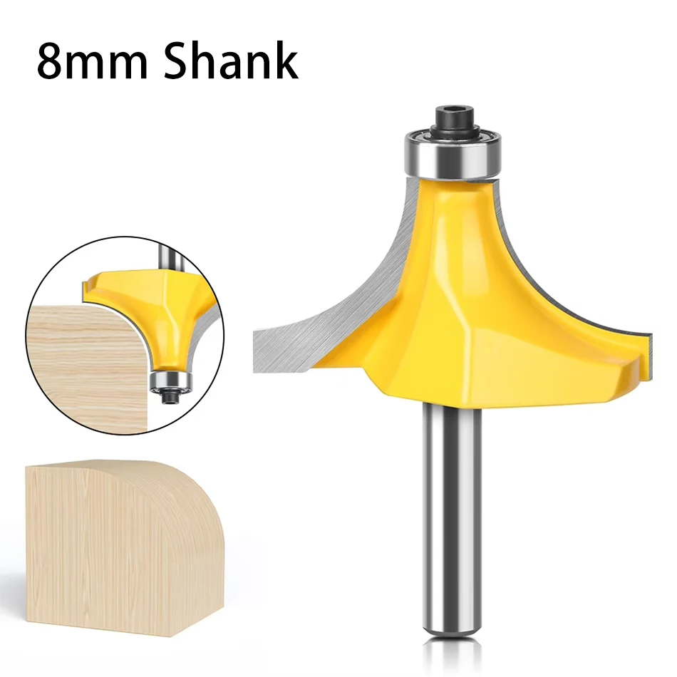 8mm Shank Large Diameter Round Corner Router Bit Woodworking Chamfer Radius Milling Cutter For Edge Trimming Projects
8mm Shank Large Diameter Round Corner Router Bit Woodworking Chamfer Radius Milling Cutter For Edge Trimming Projects