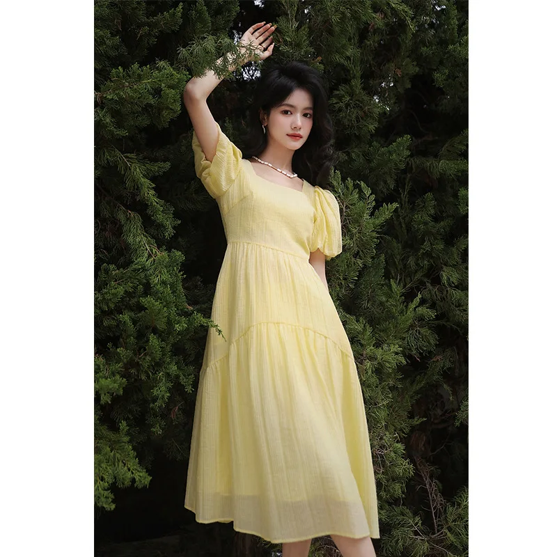 Thin Breathable A-line Long Dress Slim French Dress Fairy Style High End Design Spring and Summer Fashion Elegant New 2024
Thin Breathable A-line Long Dress Slim French Dress Fairy Style High End Design Spring and Summer Fashion Elegant New 2024
