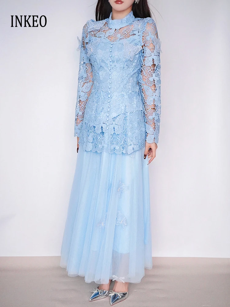 Винтажное кружевное платье-миди с сетчатыми вставками для женщин, весна-лето 2026, элегантное, с вырезами, вечернее платье INKEO 6D014
Винтажное кружевное платье-миди с сетчатыми вставками для женщин, весна-лето 2026, элегантное, с вырезами, вечернее платье INKEO 6D014