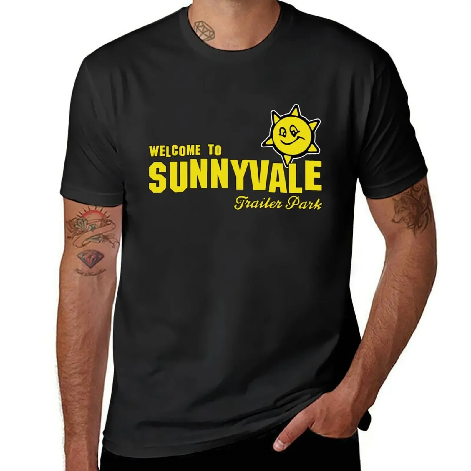 Welcome to Sunnyvale Trailer Park T-Shirt cotton man t-shirts aesthetic clothes valentines clothes fitted t shirts for men
Welcome to Sunnyvale Trailer Park T-Shirt cotton man t-shirts aesthetic clothes valentines clothes fitted t shirts for men