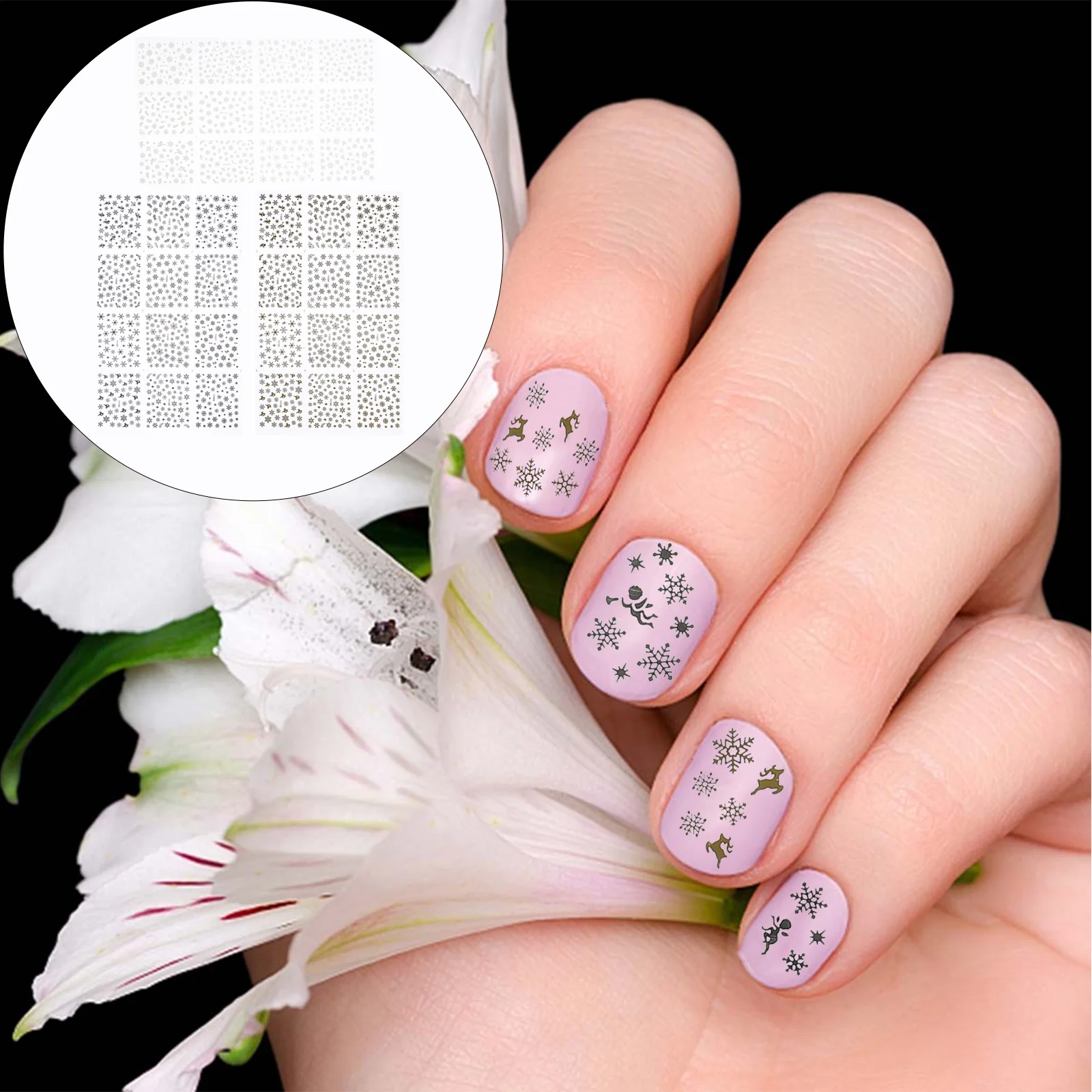 3 Pcs Appliques Embellishments Nail Stickers for Snowflake Decor Decal Christmas
3 Pcs Appliques Embellishments Nail Stickers for Snowflake Decor Decal Christmas