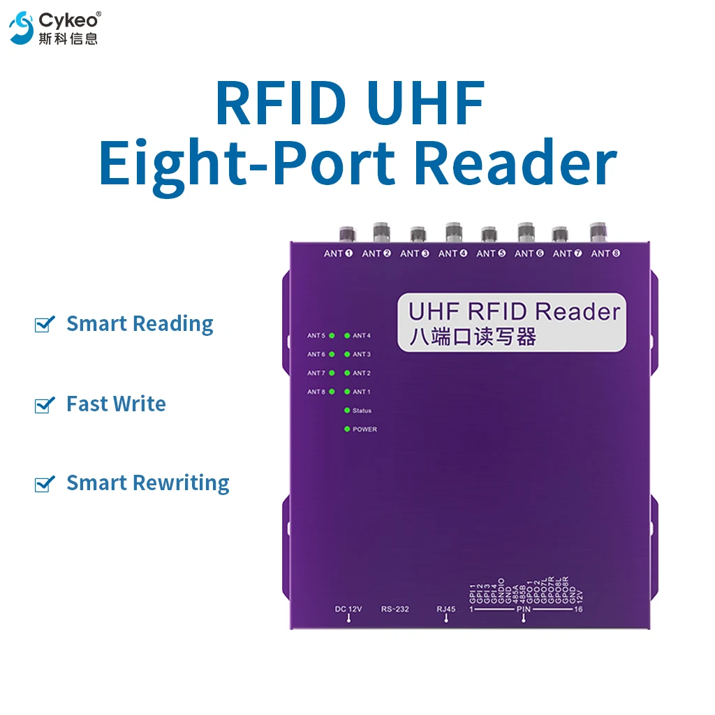 Fixed RFID 8 Channel Reader UHF Frequency For Warehouse Logistics Asset Tracking 840-960 MHz ISO 18000-6C Standard
Fixed RFID 8 Channel Reader UHF Frequency For Warehouse Logistics Asset Tracking 840-960 MHz ISO 18000-6C Standard