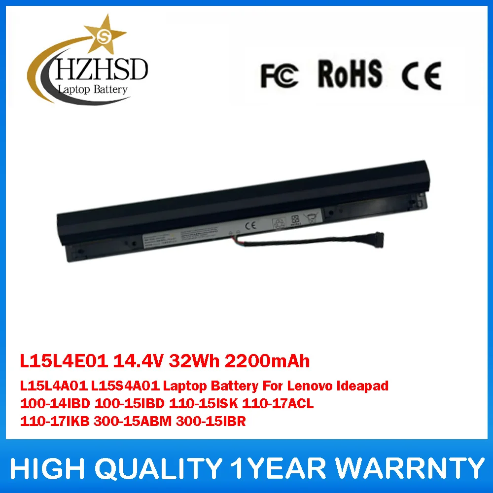 L15L4E01 14,4 В 32 Втч 2200 мАч L15L4A01 L15S4A01 Аккумулятор для ноутбука Lenovo Ideapad 100-14IBD 100-15IBD 110-15ISK 110-17ACL
L15L4E01 14,4 В 32 Втч 2200 мАч L15L4A01 L15S4A01 Аккумулятор для ноутбука Lenovo Ideapad 100-14IBD 100-15IBD 110-15ISK 110-17ACL