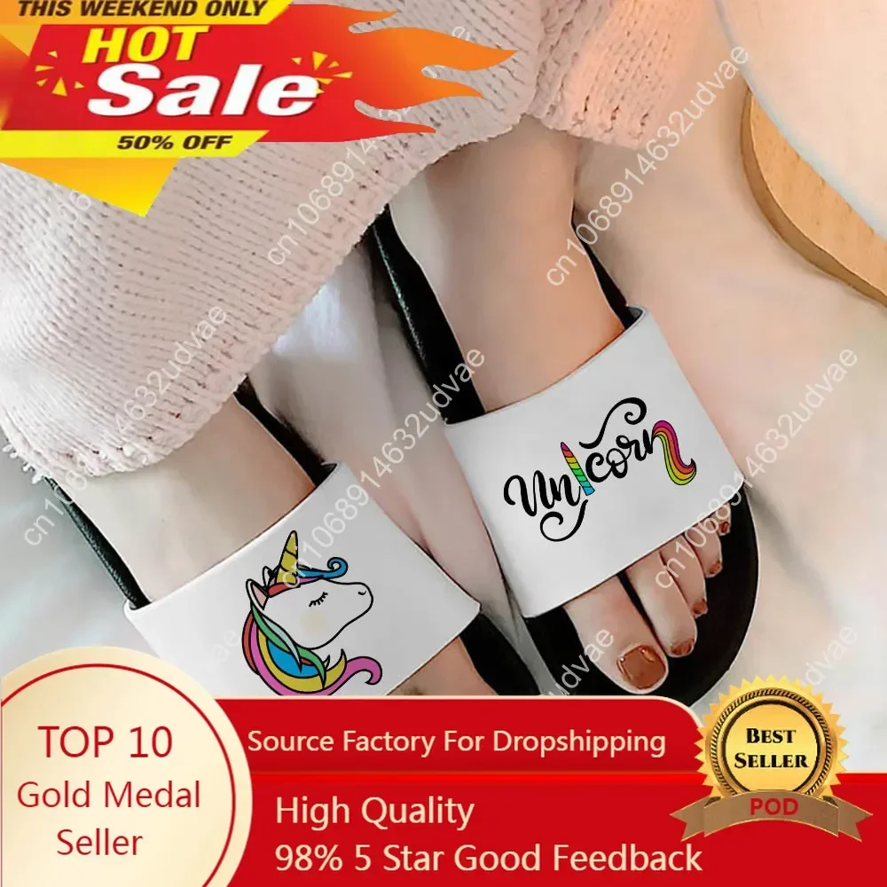 Slippers For Women Kawaii unicorn Pattern House Flat Slippers Cartoon Flip Flops Non-slip Sandals Ladies Slides Plus Size 41
Slippers For Women Kawaii unicorn Pattern House Flat Slippers Cartoon Flip Flops Non-slip Sandals Ladies Slides Plus Size 41