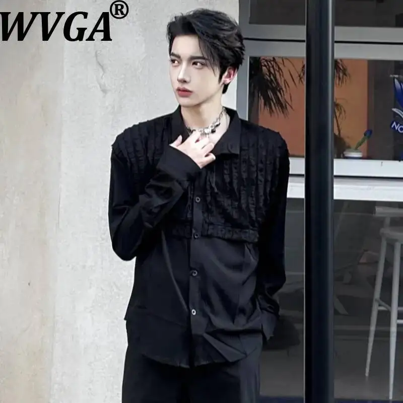 WVGA Spring Autumn Man High Street Stylish Pleated Trendy Long Sleeved Shirts Niche Chic Casual Turn-Down Collar Tops Ins W23164
WVGA Spring Autumn Man High Street Stylish Pleated Trendy Long Sleeved Shirts Niche Chic Casual Turn-Down Collar Tops Ins W23164