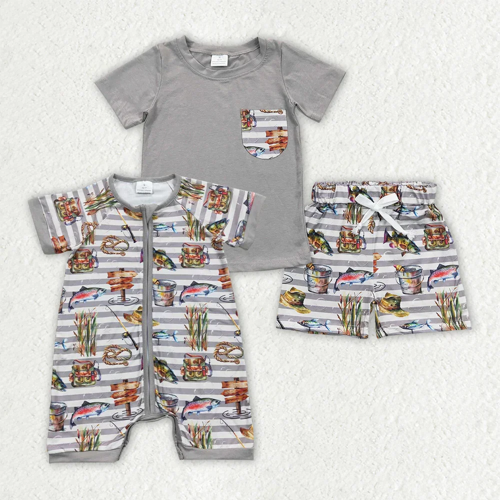 BSSO0481 Wholesale kids clothes boys baby rompers fishing short-sleeved shorts sets Summer Boutique baby boy clothes sets
BSSO0481 Wholesale kids clothes boys baby rompers fishing short-sleeved shorts sets Summer Boutique baby boy clothes sets
