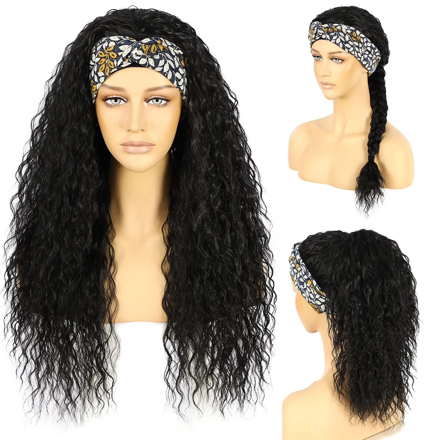 Synthetic Headband Wigs for Black Women 24inch Long Water Wave Wigs Full Machine Made Wigs 26inches Hair Curly Daily Wigs
Synthetic Headband Wigs for Black Women 24inch Long Water Wave Wigs Full Machine Made Wigs 26inches Hair Curly Daily Wigs