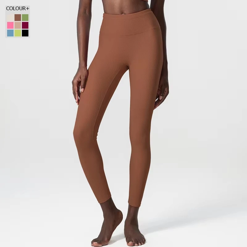Women High Waist Sports Leggings Solid Color Ribbed Fabric Yoga Pants Super Stretch Slim Fit Workout Tights Running Sportswear
Women High Waist Sports Leggings Solid Color Ribbed Fabric Yoga Pants Super Stretch Slim Fit Workout Tights Running Sportswear