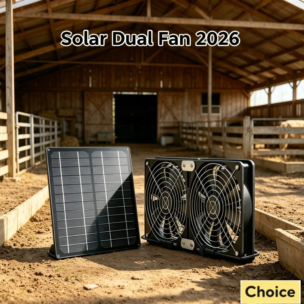 2026 High Power Solar Dual Fan with 15-20W High Efficiency Solar Panel Low Noise for Greenhouse Chicken Coop Kennel Shed
2026 High Power Solar Dual Fan with 15-20W High Efficiency Solar Panel Low Noise for Greenhouse Chicken Coop Kennel Shed