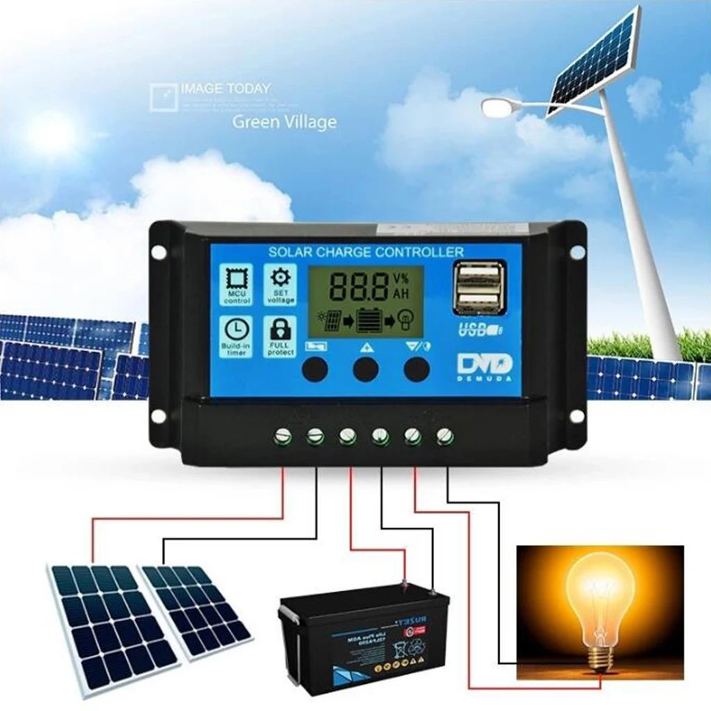 60A Solar Panel Battery Charge Controller Regulator, Intelligent Regulator with
60A Solar Panel Battery Charge Controller Regulator, Intelligent Regulator with