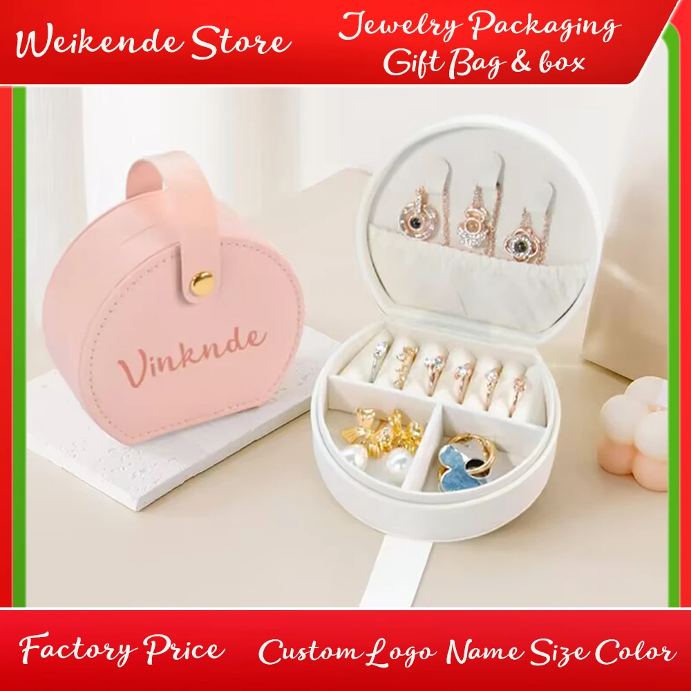 Custom Logo Mini Jewelry Organizer Display Boxes Travel Packaging Case Earrings Necklace Ring Portable Handbag Leather Storage
Custom Logo Mini Jewelry Organizer Display Boxes Travel Packaging Case Earrings Necklace Ring Portable Handbag Leather Storage