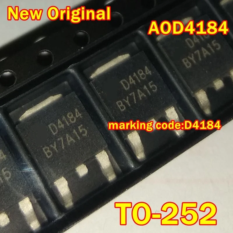 5Pcs to 100Pcs New Original Aod4184 To-252 Marking Code:D4184 40V N-Channel Mosfet
5Pcs to 100Pcs New Original Aod4184 To-252 Marking Code:D4184 40V N-Channel Mosfet