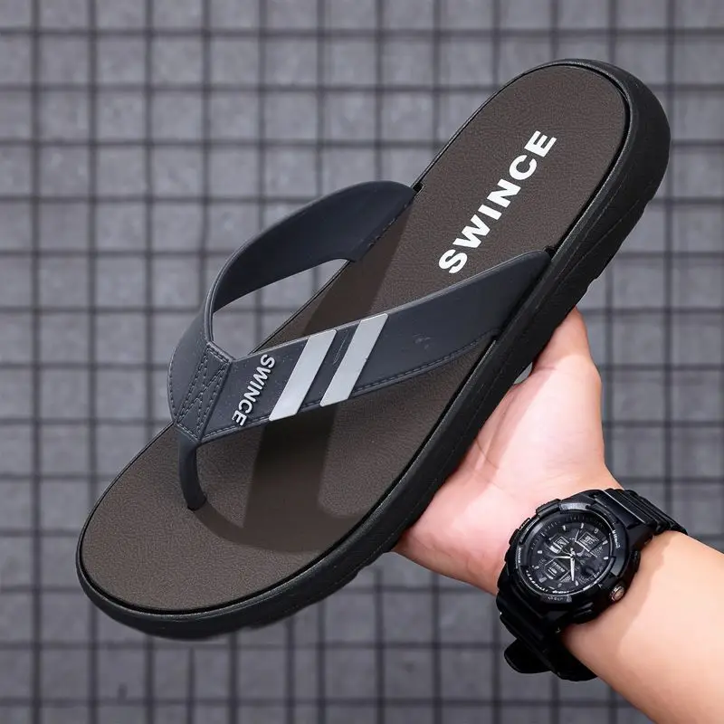 Flip-flops men's summer new home wear toes fashion thick-bottomed beach men's cool slippers
Flip-flops men's summer new home wear toes fashion thick-bottomed beach men's cool slippers