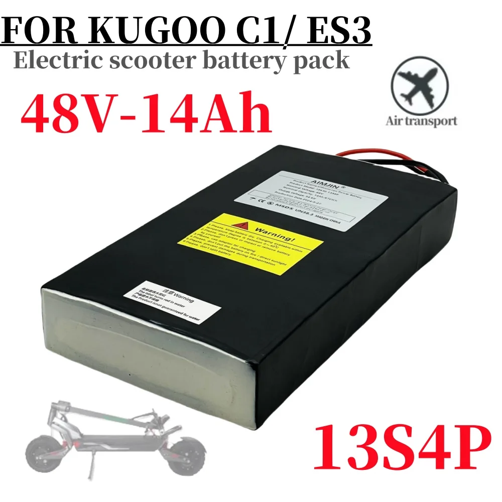 48V 14Ah 14000mAh Lithium Ion Battery Pack for Kugoo C1/C1 plus ES3 Scooter with BMS 13S4P High Capacity Scooter Battery
48V 14Ah 14000mAh Lithium Ion Battery Pack for Kugoo C1/C1 plus ES3 Scooter with BMS 13S4P High Capacity Scooter Battery