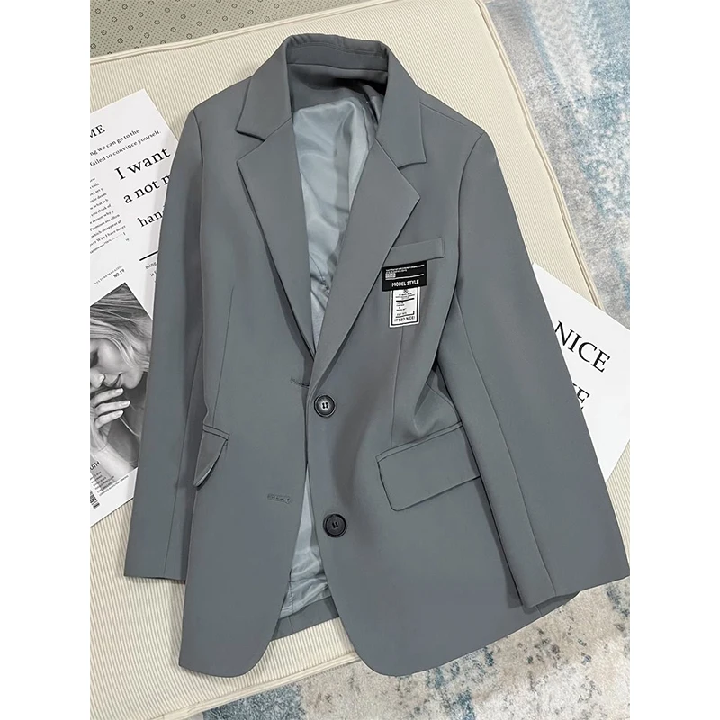 ay Blue Women's Suit Jaet Premium Quali Faion Design Street Sle Top for Autumn 2025 Polyester Fiber Casual Wear
ay Blue Women's Suit Jaet Premium Quali Faion Design Street Sle Top for Autumn 2025 Polyester Fiber Casual Wear