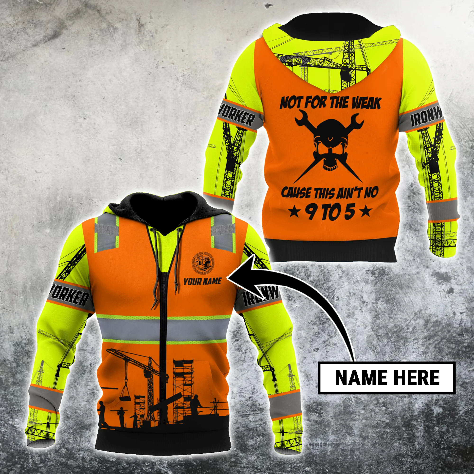 Personalized Name Orange Iron Worker 3D Print Unisex Hoodie Men Sweatshirt Streetwear Zip Pullover Casual Jacket Tracksuit -703
Personalized Name Orange Iron Worker 3D Print Unisex Hoodie Men Sweatshirt Streetwear Zip Pullover Casual Jacket Tracksuit -703