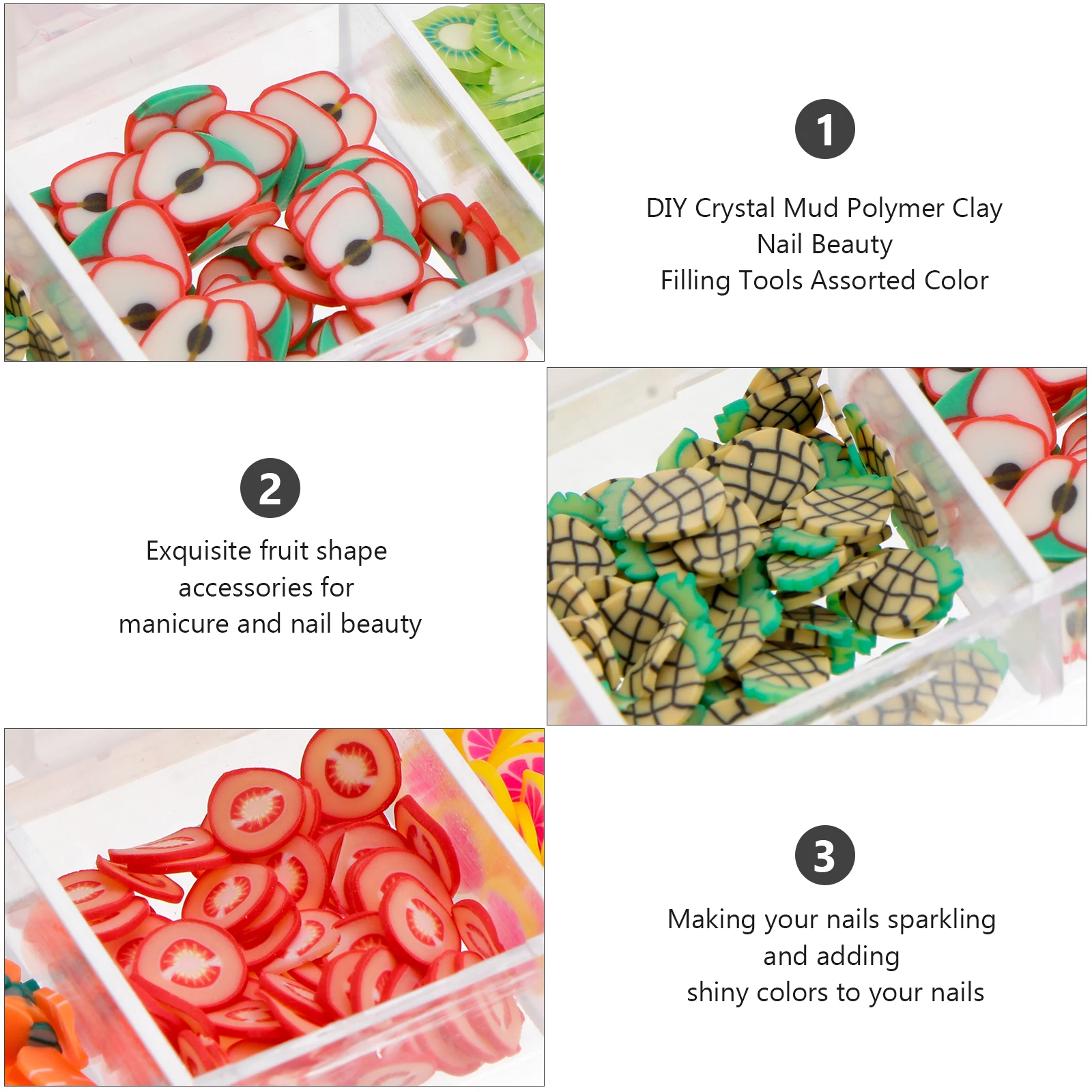 2 Boxes Crystal Mud Soft Ceramic Strips For Photo Album Jewelry Decoration Diy Nail Art Manicure Sequins Fruit Paillette Polymer
2 Boxes Crystal Mud Soft Ceramic Strips For Photo Album Jewelry Decoration Diy Nail Art Manicure Sequins Fruit Paillette Polymer