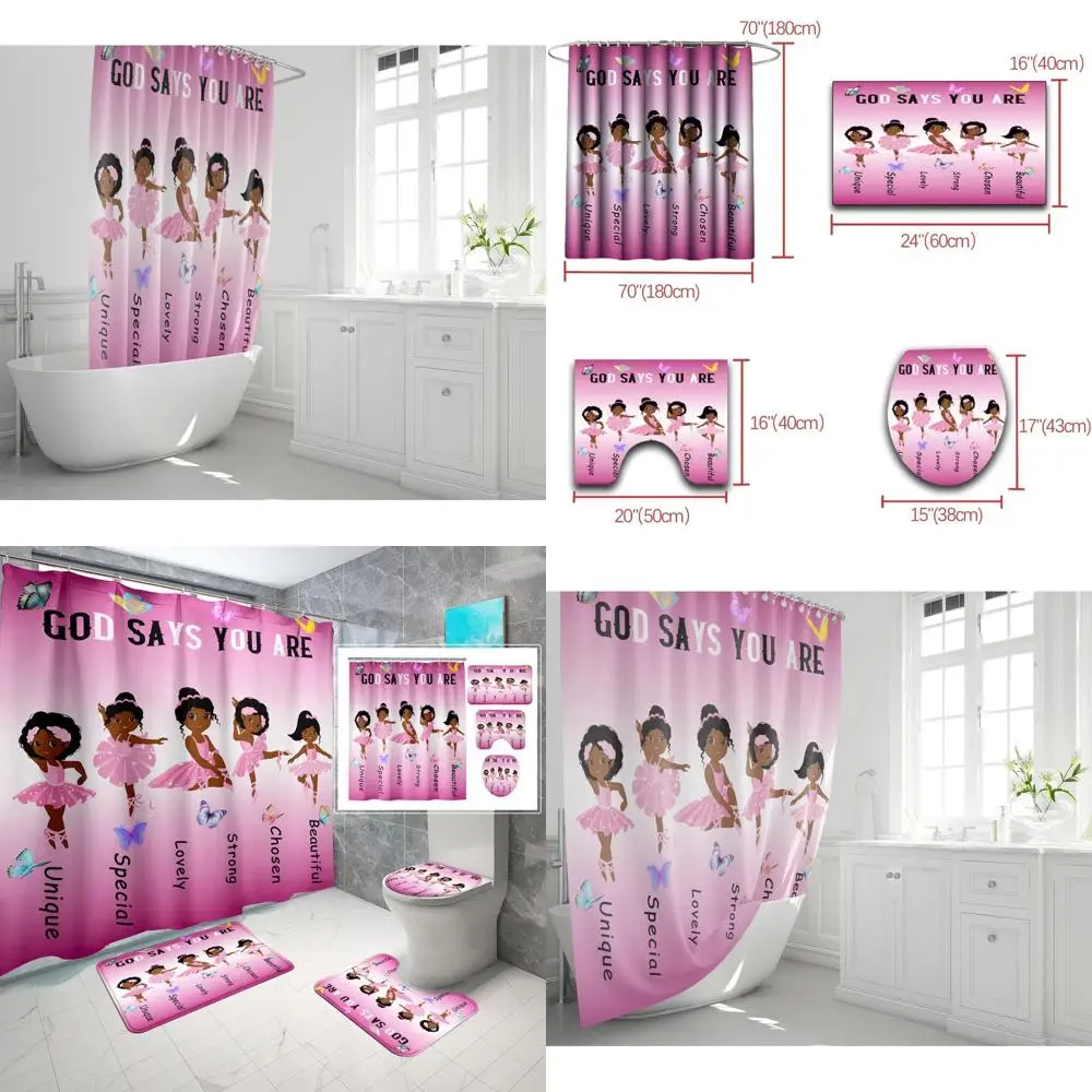 Розовый комплект занавесок для душа принцессы балерины афроамериканской 70x70 с детскими ковриками для ванной комнаты
Розовый комплект занавесок для душа принцессы балерины афроамериканской 70x70 с детскими ковриками для ванной комнаты