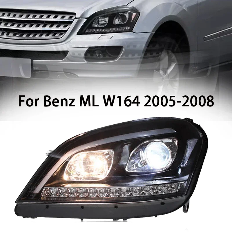 Стайлинг фары для Benz W164 2005-2008 ML350 ML500 в сборе, высокая конфигурация, светодиодные DRL, двойная линза, передняя лампа, автомобильные аксессуары
Стайлинг фары для Benz W164 2005-2008 ML350 ML500 в сборе, высокая конфигурация, светодиодные DRL, двойная линза, передняя лампа, автомобильные аксессуары