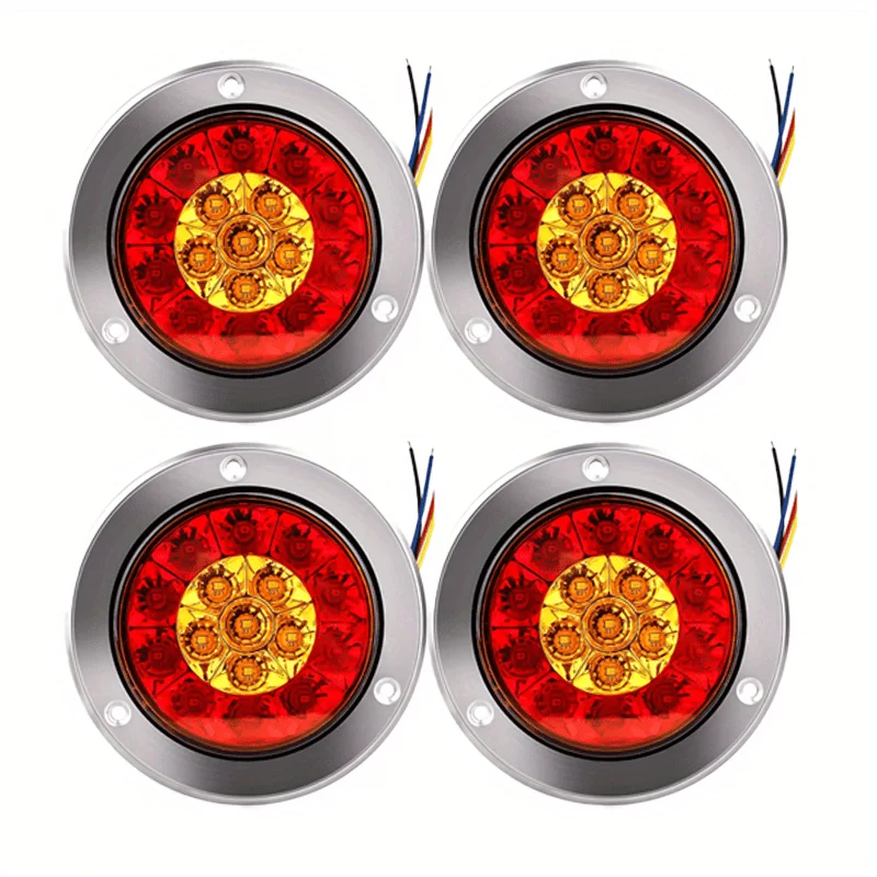 2/4/6/8pcs Bright Red/Amber 4 Inch 16 LED Round Lights Steel LED Light Round LED Lights Durable Metal Housing, Easy Wiring, Fron
2/4/6/8pcs Bright Red/Amber 4 Inch 16 LED Round Lights Steel LED Light Round LED Lights Durable Metal Housing, Easy Wiring, Fron