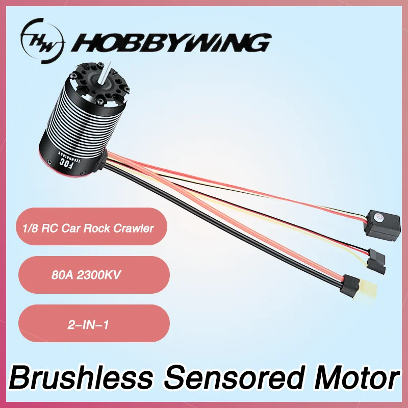 HOBBYWING QUICRUN Fusion 8IGHT 2-в-1 - 80A 2300KV Бесщеточный сенсорный двигатель ESC Встроенная система питания для 1/8 RC Car Rock Craw
HOBBYWING QUICRUN Fusion 8IGHT 2-в-1 - 80A 2300KV Бесщеточный сенсорный двигатель ESC Встроенная система питания для 1/8 RC Car Rock Craw