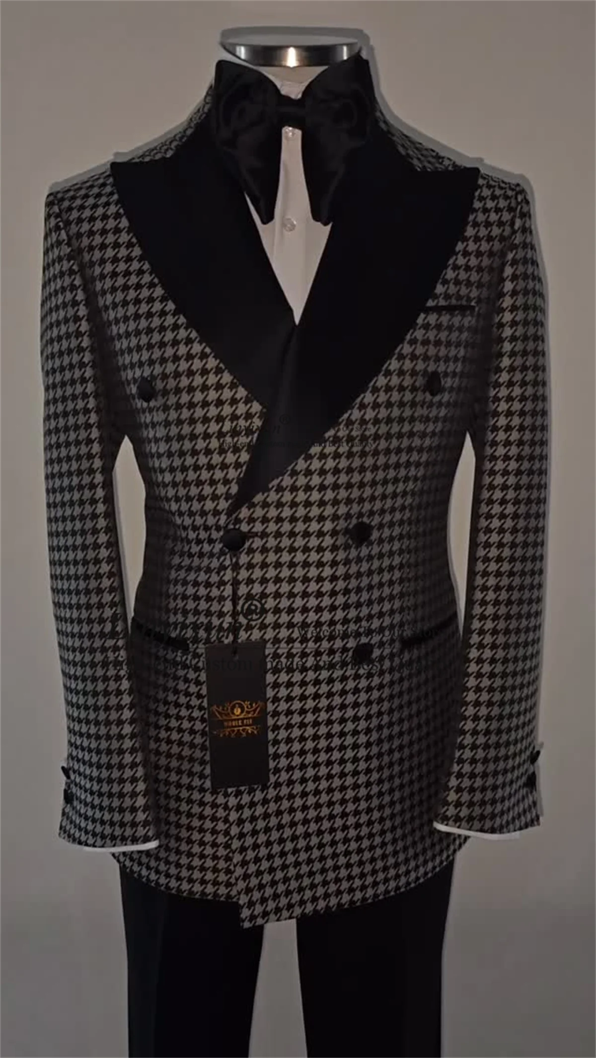 Business Houndstooth Men Suits 2 Pieces Sets Party Prom Blazer Customized Formal Groom Wedding Slim Fit Tuxedos Costume Homme
Business Houndstooth Men Suits 2 Pieces Sets Party Prom Blazer Customized Formal Groom Wedding Slim Fit Tuxedos Costume Homme