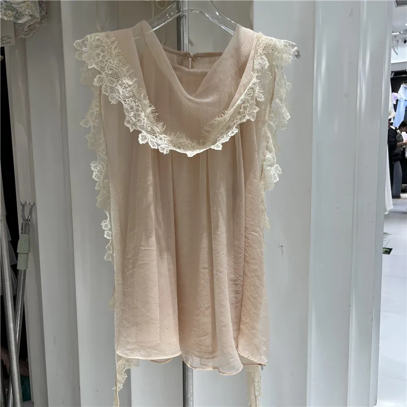 Princess Style Lace Sleeveless Women's Top Summer 2026 New Loose V-Neck Chiffon Shirt with Sash Chinese Design Breathable Ski...
Princess Style Lace Sleeveless Women's Top Summer 2026 New Loose V-Neck Chiffon Shirt with Sash Chinese Design Breathable Ski...