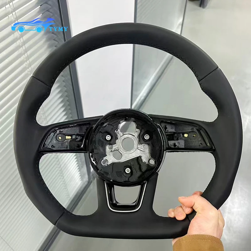 For the Audi A3,A4,A5,Q2,S3,S4 and S5 modification and upgrade, the leather flat-bottom sports steering wheel is available
For the Audi A3,A4,A5,Q2,S3,S4 and S5 modification and upgrade, the leather flat-bottom sports steering wheel is available