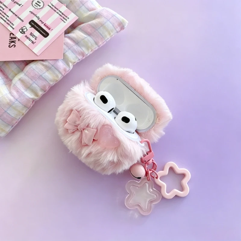 Cute Rabbit Fur Plush Earphone Case for AirPods 4 Bowknot Love Heart Protective Cover with Keychain Custom AirPods Pro 3 Case
Cute Rabbit Fur Plush Earphone Case for AirPods 4 Bowknot Love Heart Protective Cover with Keychain Custom AirPods Pro 3 Case