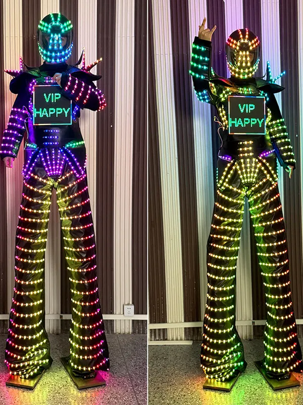 Luminous clothing Stilt robot programming clothing Colorful light clothing Night bar performance suit
Luminous clothing Stilt robot programming clothing Colorful light clothing Night bar performance suit