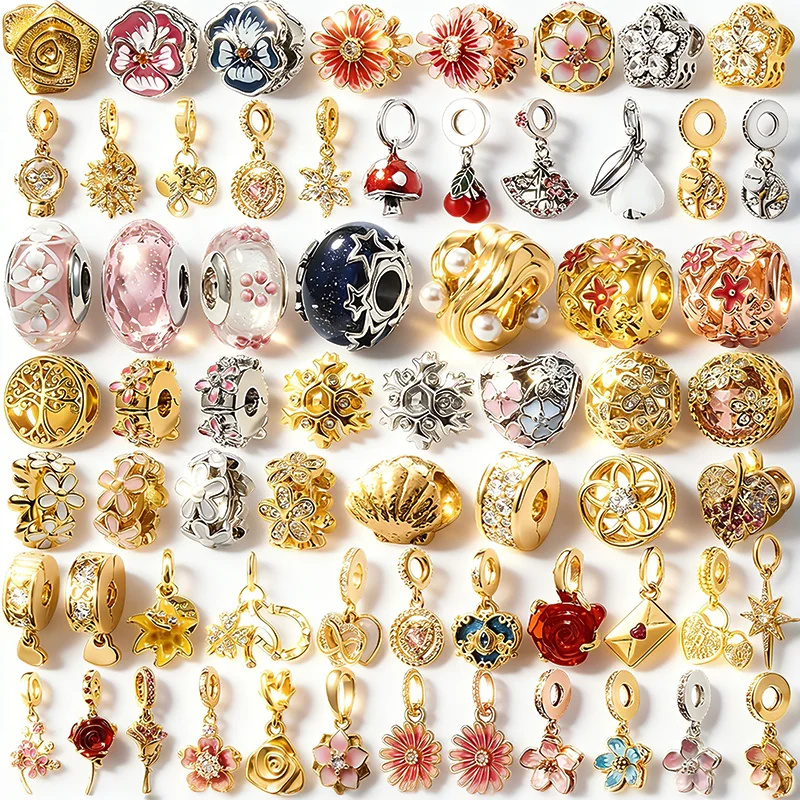 Hot-Selling DIY Various Types Rose Cherry Blossom Four Leaf Clover Pearl Shell Charm Bead Fit Original Snake Bone Bracelet Gifts
Hot-Selling DIY Various Types Rose Cherry Blossom Four Leaf Clover Pearl Shell Charm Bead Fit Original Snake Bone Bracelet Gifts
