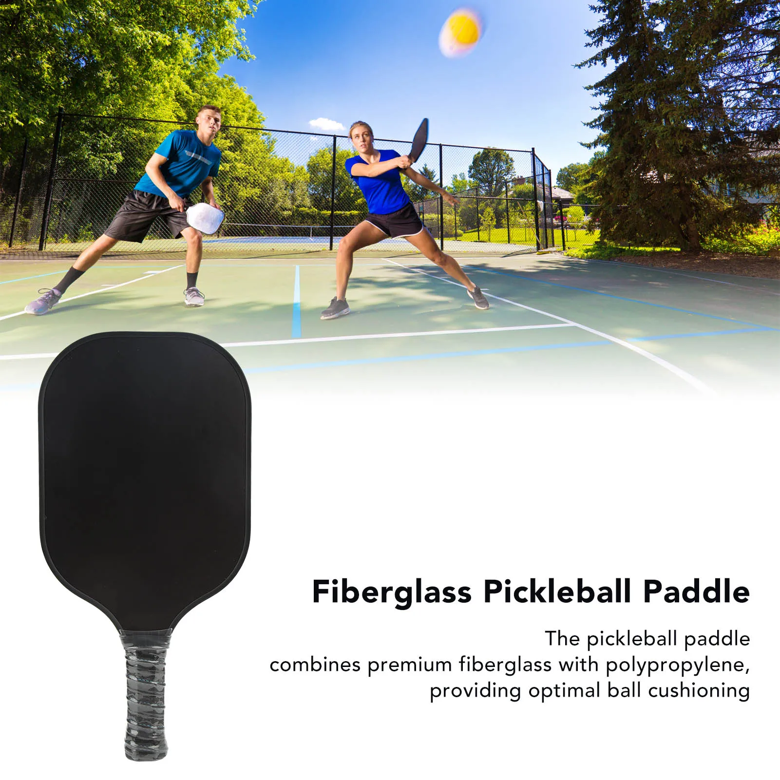 Lightweight Fiberglass Pickleball Paddles PP Indoor Outdoor Competition Training Racket
Lightweight Fiberglass Pickleball Paddles PP Indoor Outdoor Competition Training Racket