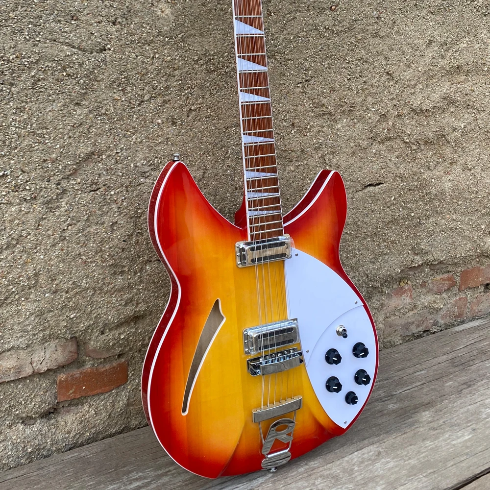12-струнная электрогитара с полуполым корпусом Cherry Sunburst 360 Guitarra, двойные входные разъемы, R хвостовой мост, Guitarra
12-струнная электрогитара с полуполым корпусом Cherry Sunburst 360 Guitarra, двойные входные разъемы, R хвостовой мост, Guitarra