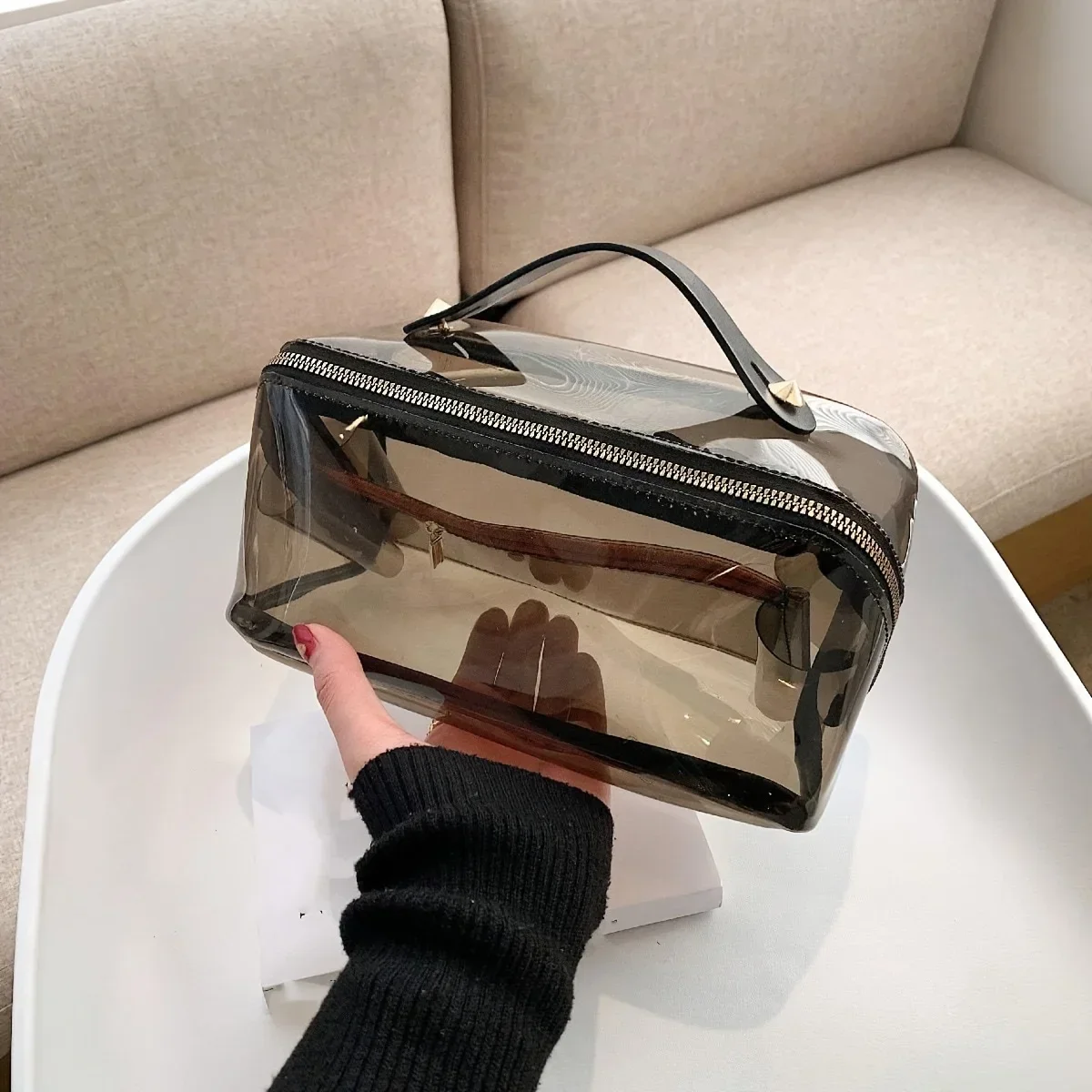 Transparent Makeup Bag For Women, Clear Makeup Pouch With Handle, Portable Cosmetic Organizer, Travel Toiletry Case
Transparent Makeup Bag For Women, Clear Makeup Pouch With Handle, Portable Cosmetic Organizer, Travel Toiletry Case